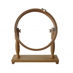 TELAI RICAMO IN LEGNO CON BASE DIAM. CM.25